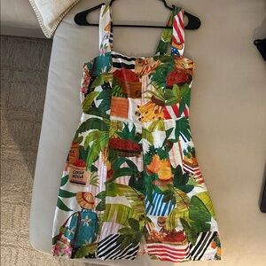 FARM Rio Colorful Tropical Print Mini Dress